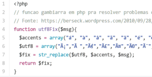 Função converter ISO para UTF8